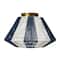 Hello Honey® Navy & White Flush Mount Ceiling Light with Woven Paper Rope Shade